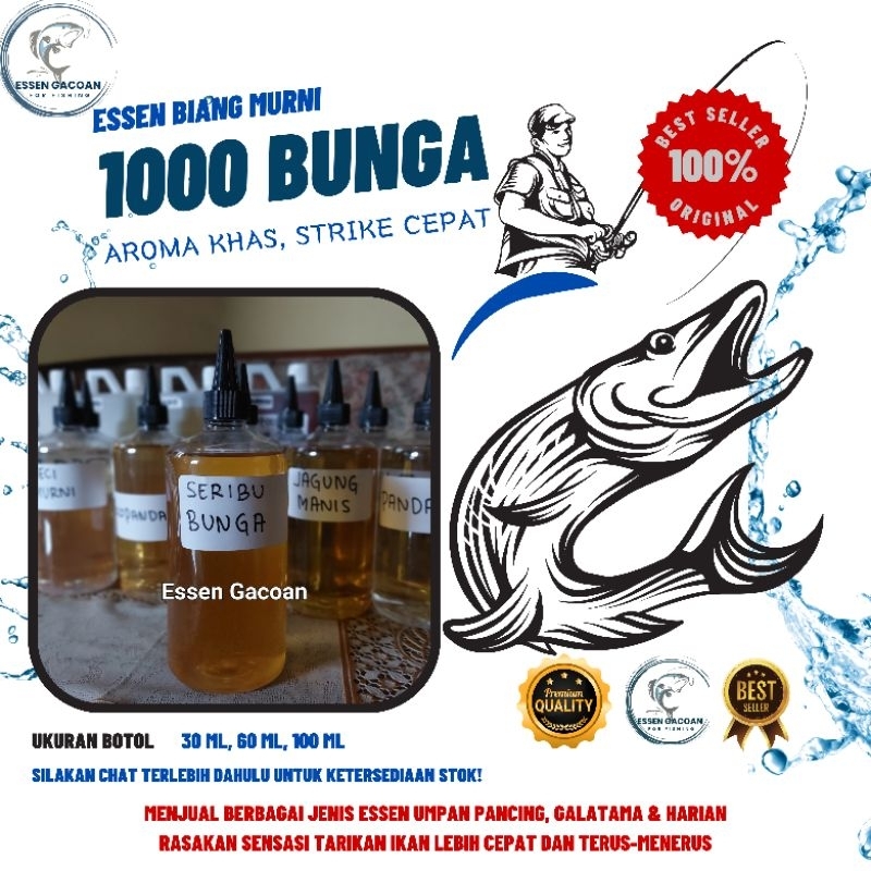 Essen Biang Umpan Pancing Aroma 1000 Bunga Seribu Bunga 30ML - 100ML