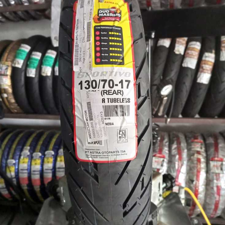 Ban luar motor ASPIRA PREMIO SPORTIVE  130/70-17 Tubeless