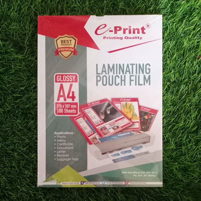 

Plastik Laminating Pouch Film Glossy A4 100 Lembar (C0947)