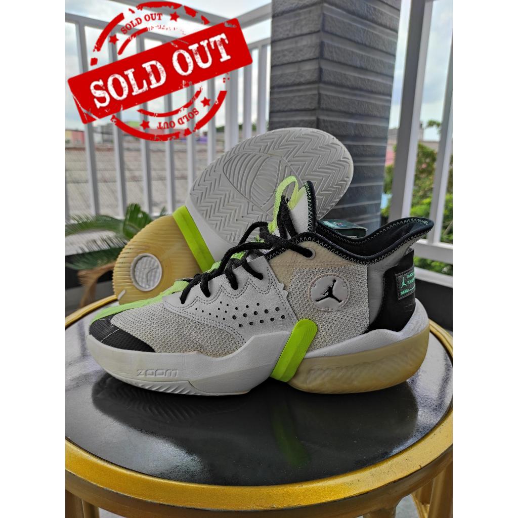 Air Jordan React Elevation PF White Green Glow Original Size 44