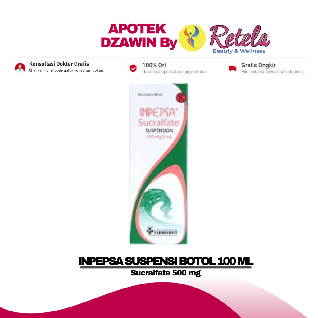 INPEPSA SYRUP 100ML ( Sucralfate 500 mg )