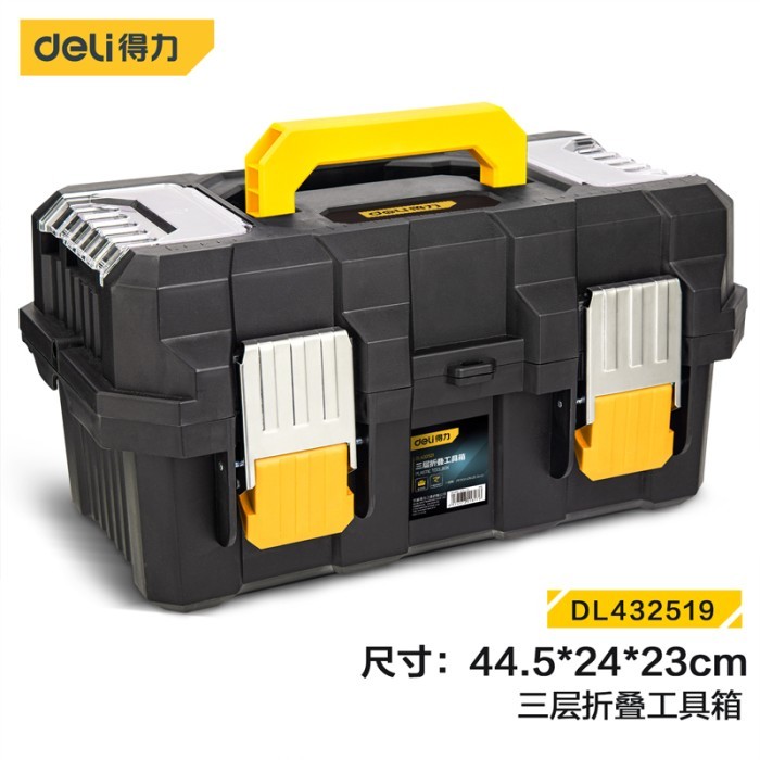 Deli Tool Box / Kotak Box Perkakas Besar Kokoh Multifungsi DL432519