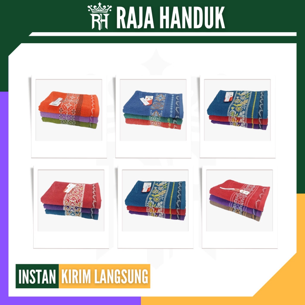 RH GROSIR: Handuk Merah Putih by Terry Palmer Motif / Handuk Mandi Anak 50x100