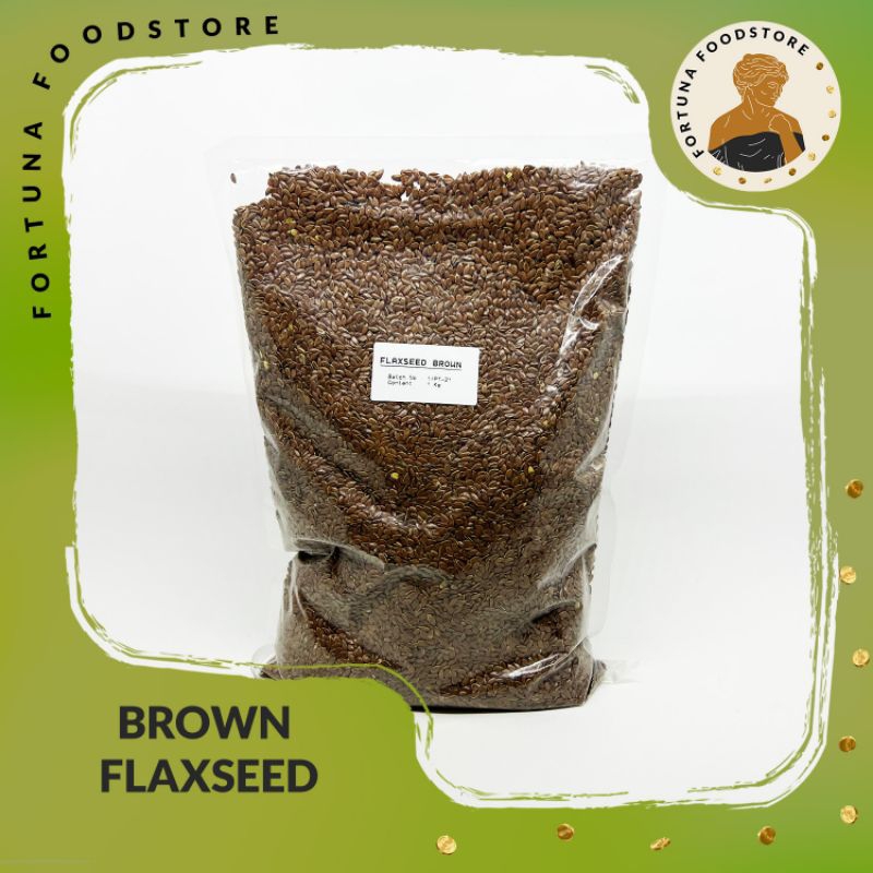 

Brown Flax Seeds Biji Rami Protein Tinggi 1kg