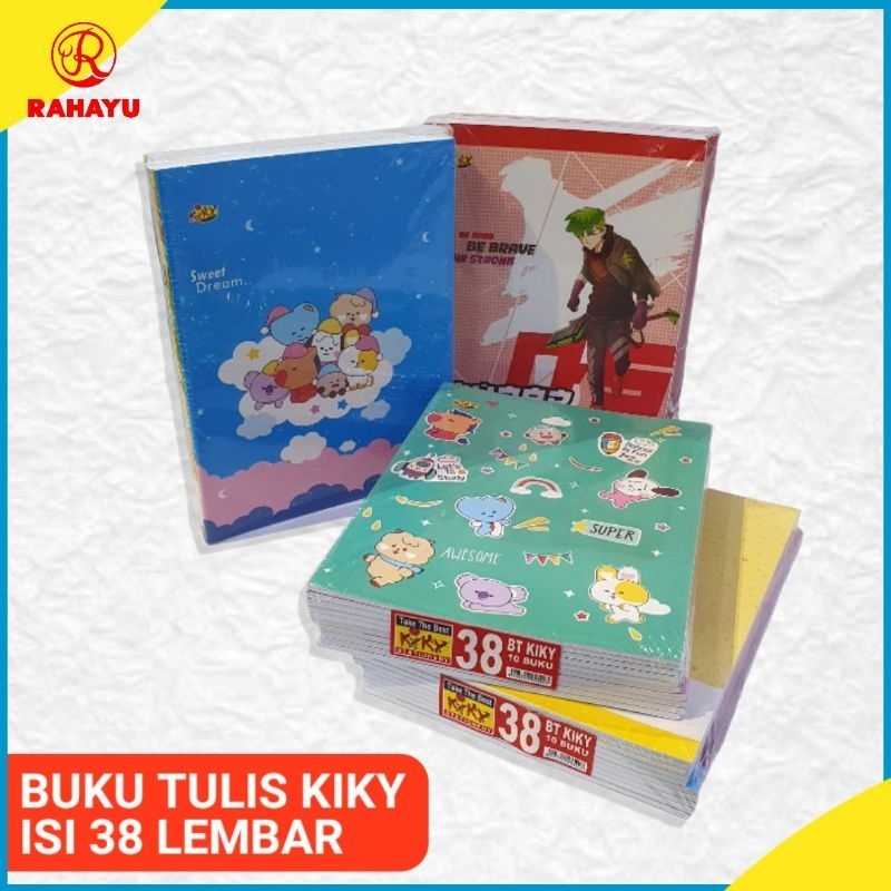 

BUKU TULIS KIKY 38 /PAK ISI 10 BUKU