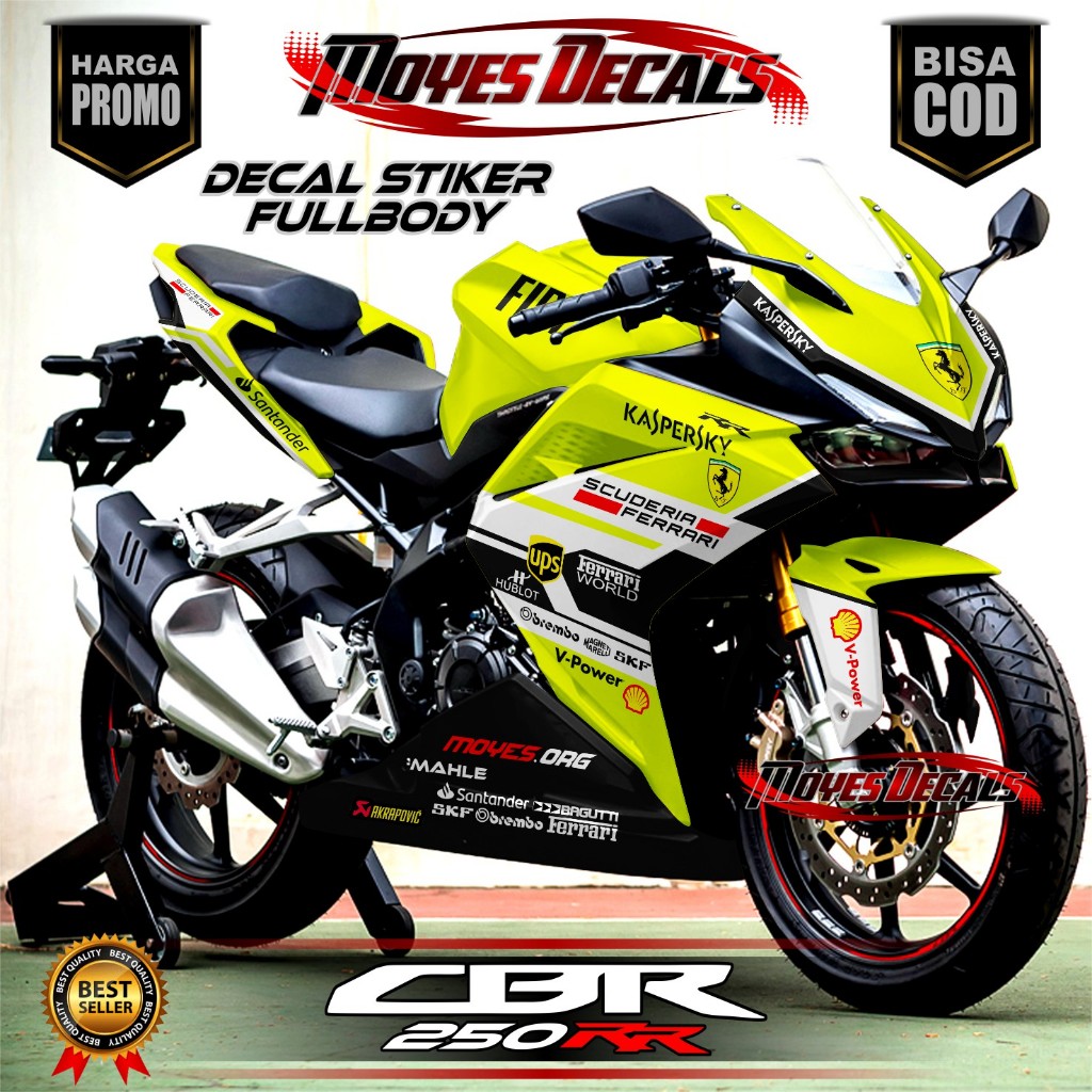 Decal Cbr 250RR New Full Body Stiker Cbr 250 Full Body Striping Cbr 250 R 2021 Full Body ferari tosc