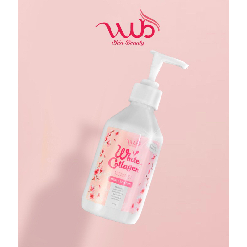 WUB Body Lotion White Collagen 250gr – Mencerahkan & Melembapkan Kulit | Dengan Collagen & Vitamin E
