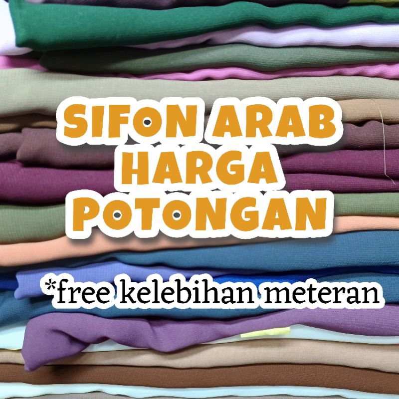 Kain sisa potongan Sifon Arab harga per meter merek burj al arab burj al emarat