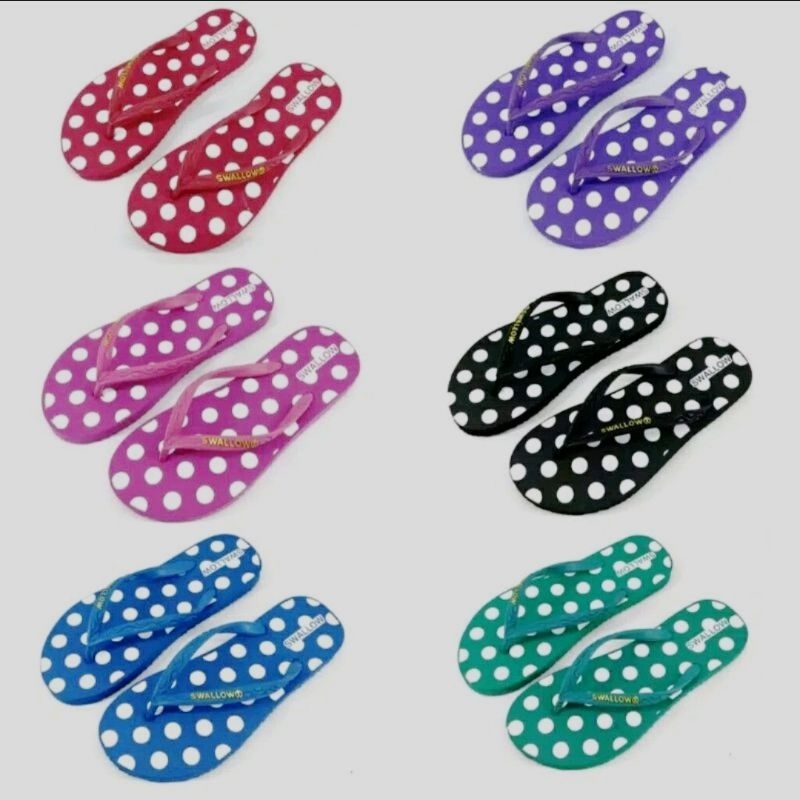 SANDAL SWALLOW POLKADOT SUN SWALLOW WANITA ORIGINAL PREMIUM