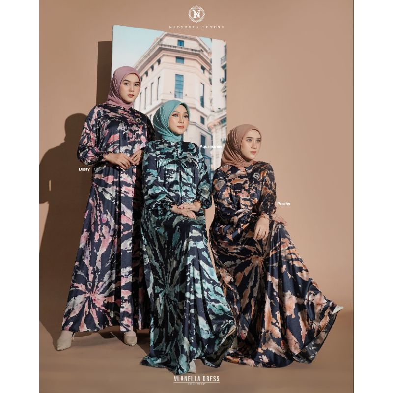 [NEW] ✔️ VLANELLA DRESS / GAMIS / GAMIS MOTIF / GAMIS SILK / GAMIS TIE DYE / TIE DYE SILK / GAMIS JU
