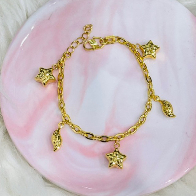 gelang anak fancy variasi simple elegant emas asli kadar 700 & 875