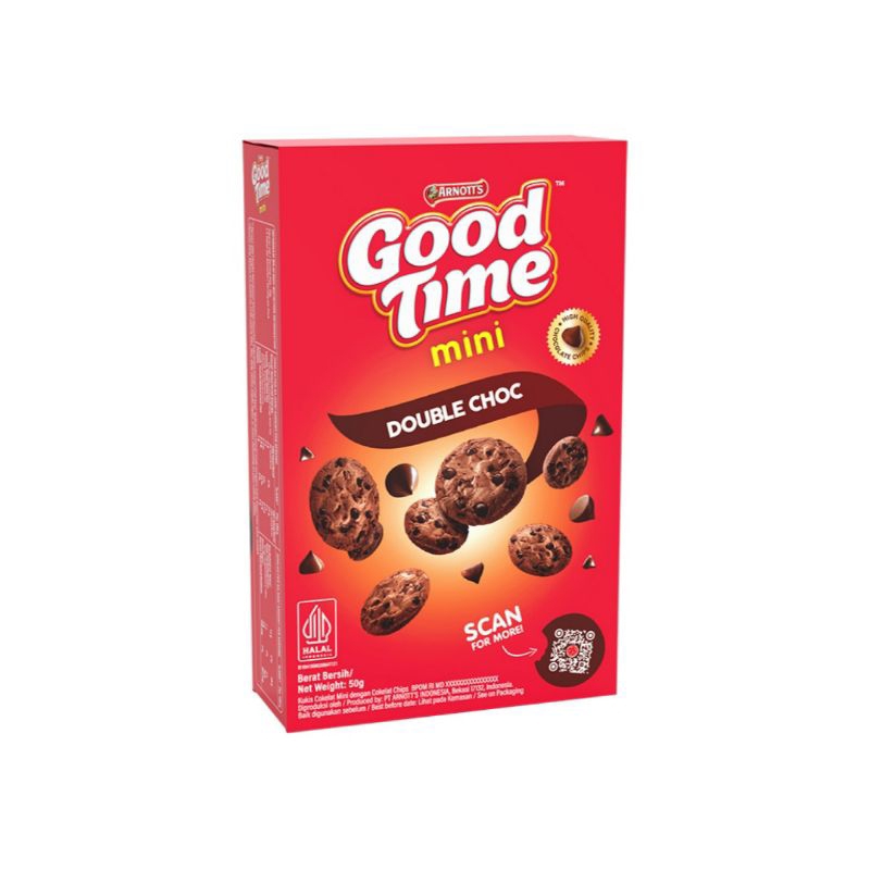 

Good Time Mini Cookies Double Choc Box 50gr