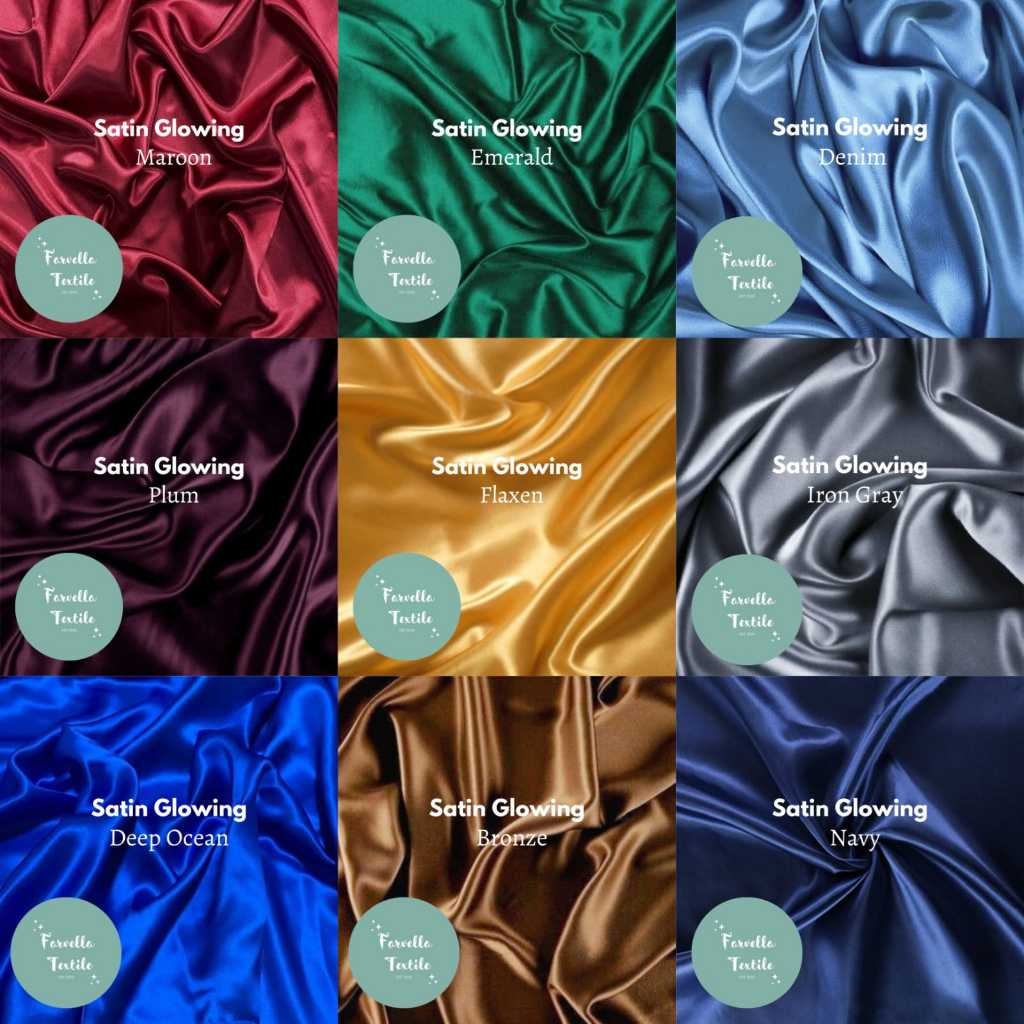 BAHAN KAIN PER 1 meter Kain SATIN SILK / SATEEN SUTRA PREMIUM