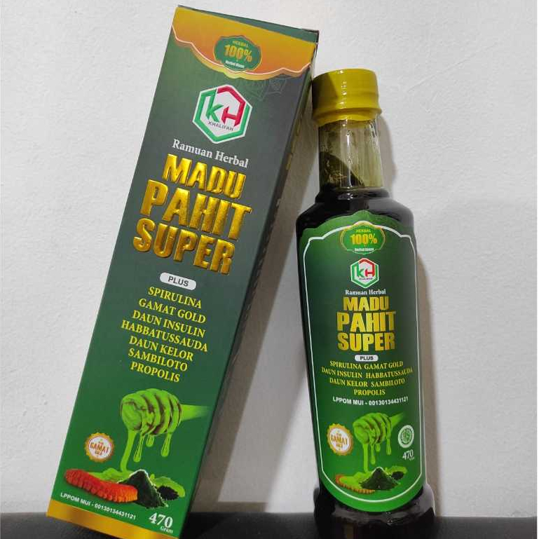 

Madu Pahit SUPER Plus Spirulina Gamat Gold Daun Insulin Sambiloto Khalifah