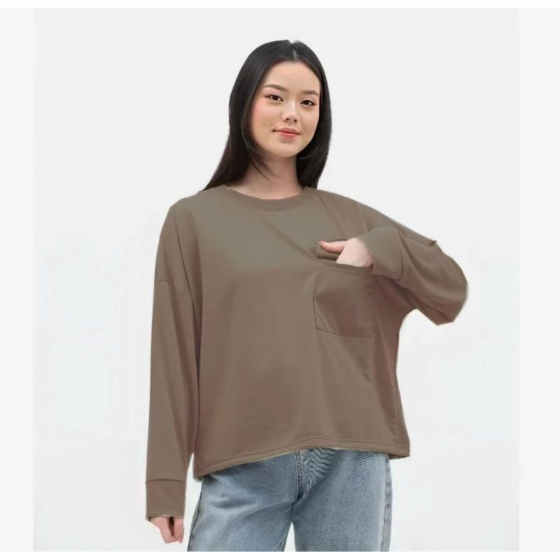KAOS T-SHIRT Oversize Keiko Lengan Panjang