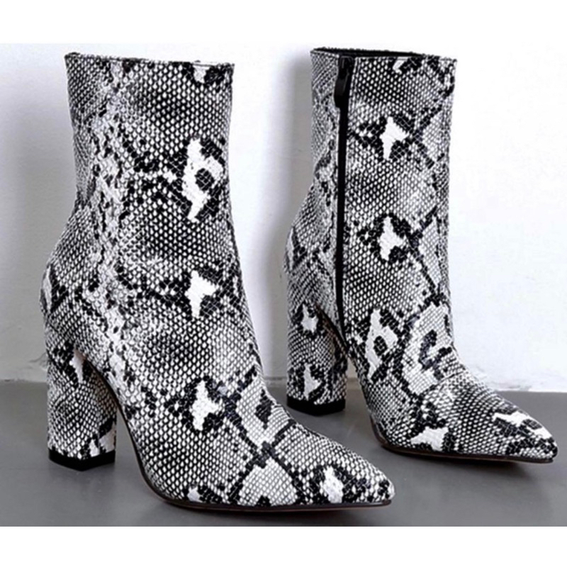sepatu boots wanita sepatu boots import boots winter snake skin boots fashion snake boots motif snak