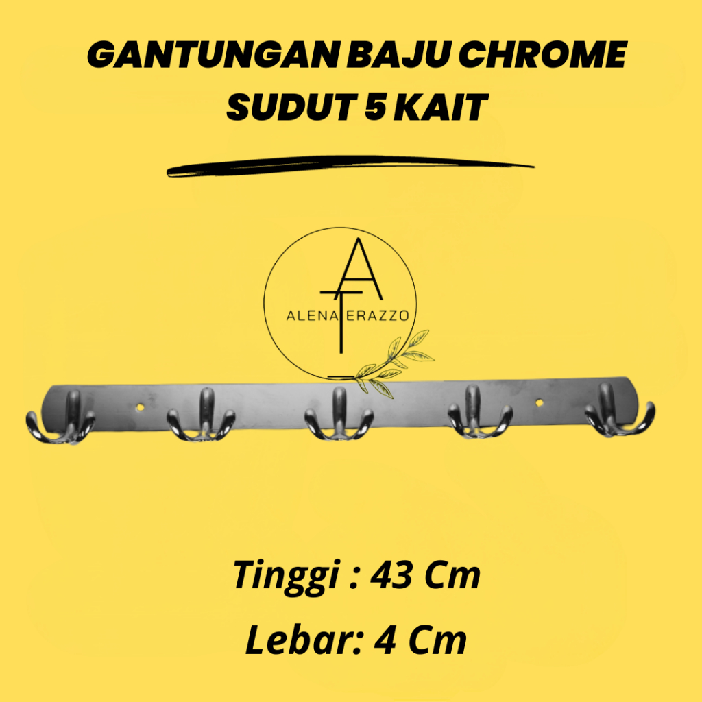 ALENA TERAZZO GANTUNGAN BAJU DINDING KAMAR MANDI GANTUNGAN BAJU DINDING STEINLESS