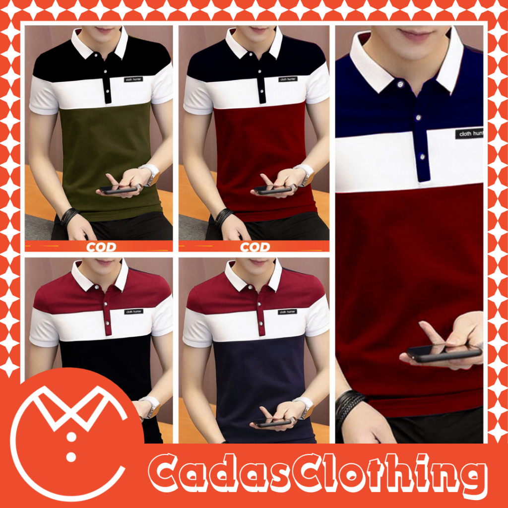 KAOS ARCHI KOMBINASI HITAM HIJAU POLOS TERBARU KAOS POLO PRIA KERAH SHANGHAI DISTRO BANDUNG ORIGINAL