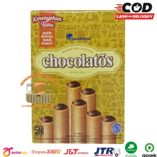 

[KODE NEW9G] ( BERKAH ) GERY CHOCOLATOS Roll Gery Salut Saluut 1 box 24 pcs Coklat Coconut Roll All Varian Rasa