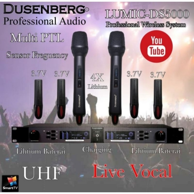 Mic wireless DUSENBERG DS 5000 ORIGINAL SYSTEM CHARGER original 2 mic