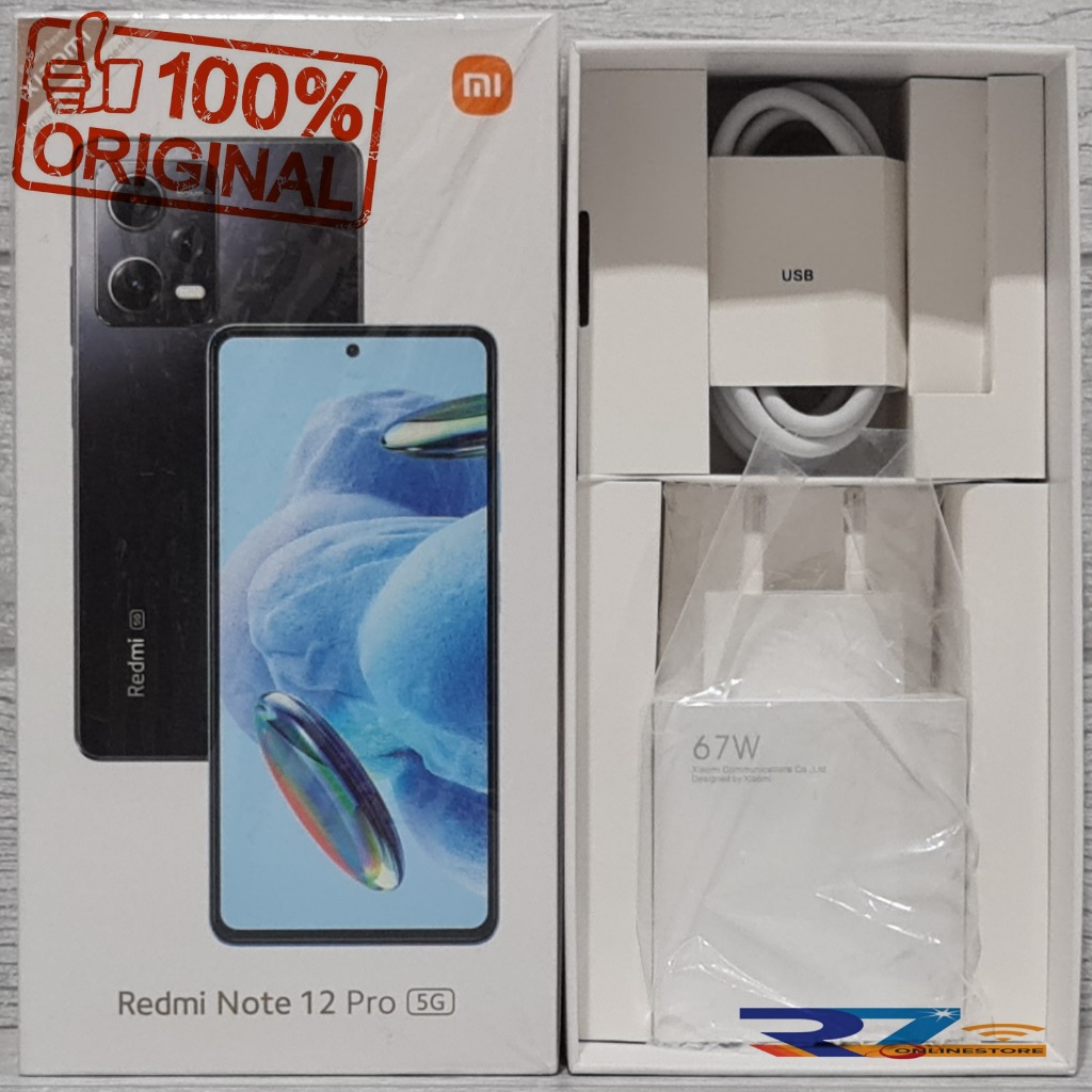 

BOX/DUS/KOTAK Xiaomi Redmi Note 12 Pro 5G (Ex.Original) CHARGER TURBO CHARGE 67w ORIGINAL