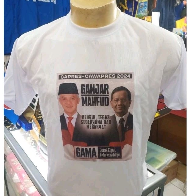 kaos GAMA ganjar mahfud/kaos calon presiden ganjar