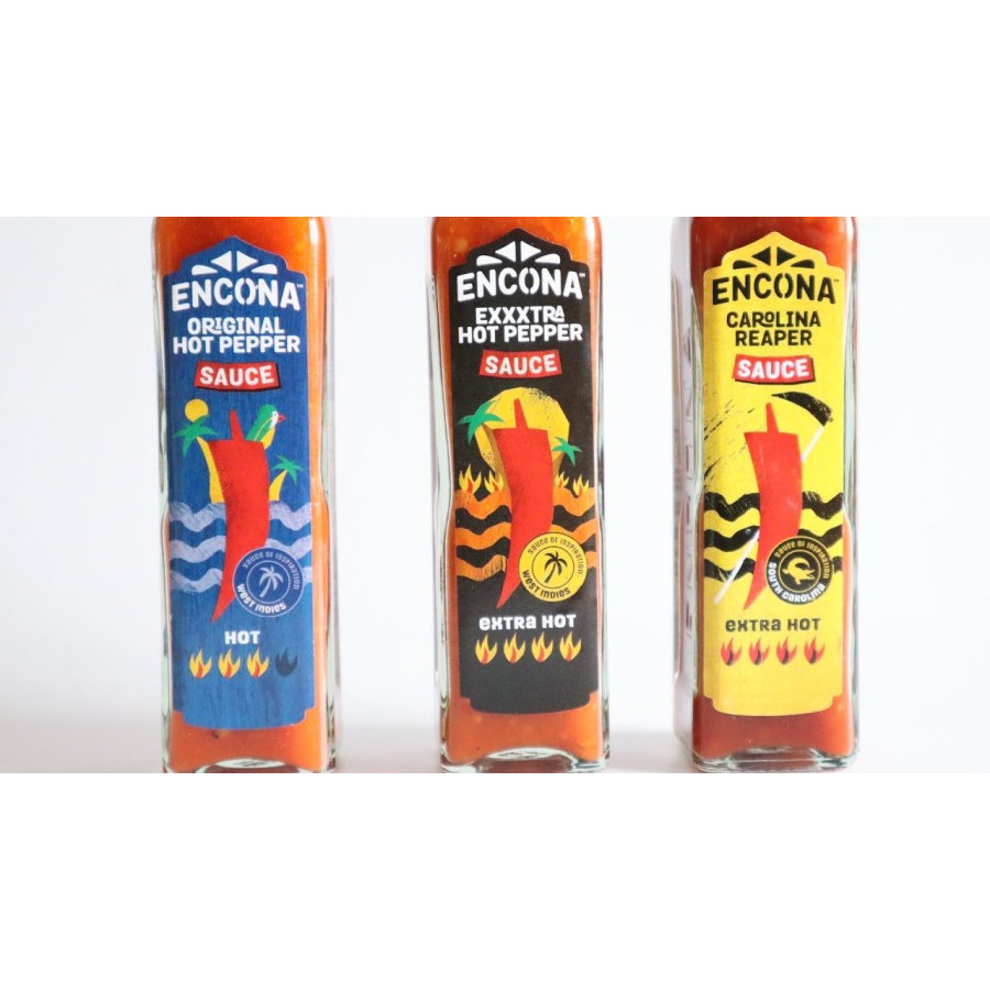

Encona Brand Original Hot Pepper Sauce Hot Saus Sambal Pedas Carolina
