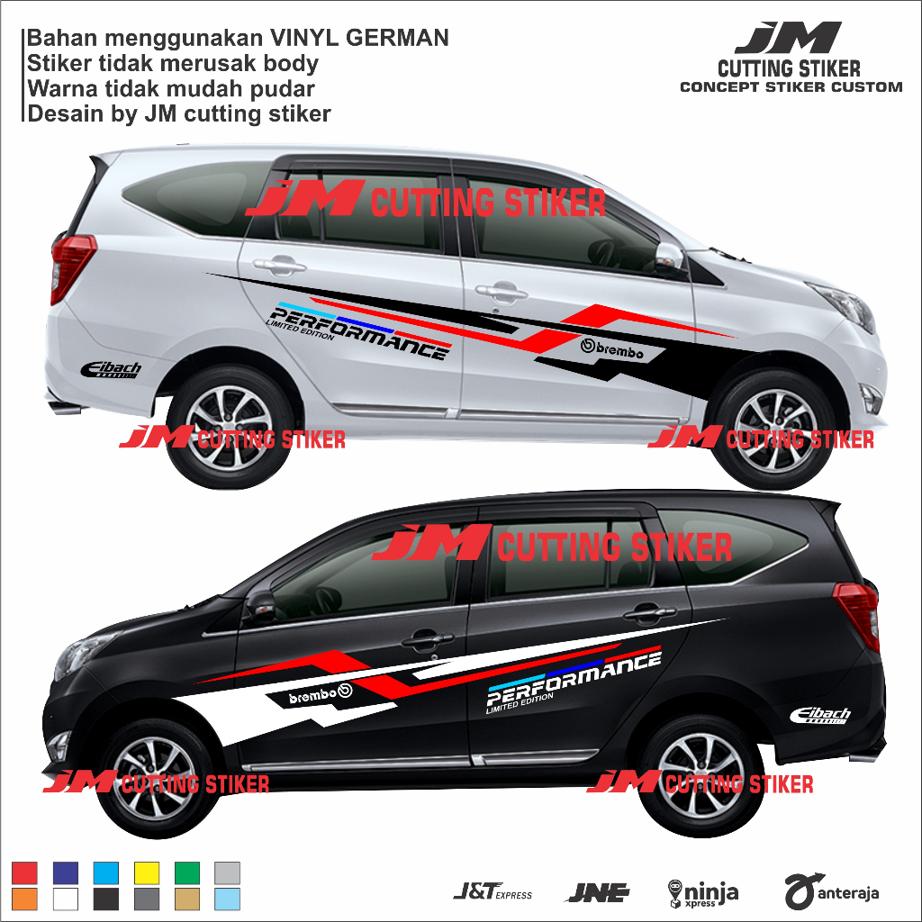 Stiker mobil sigra calya cutting stiker list body mobil sigra calya stiker striping performance sigr