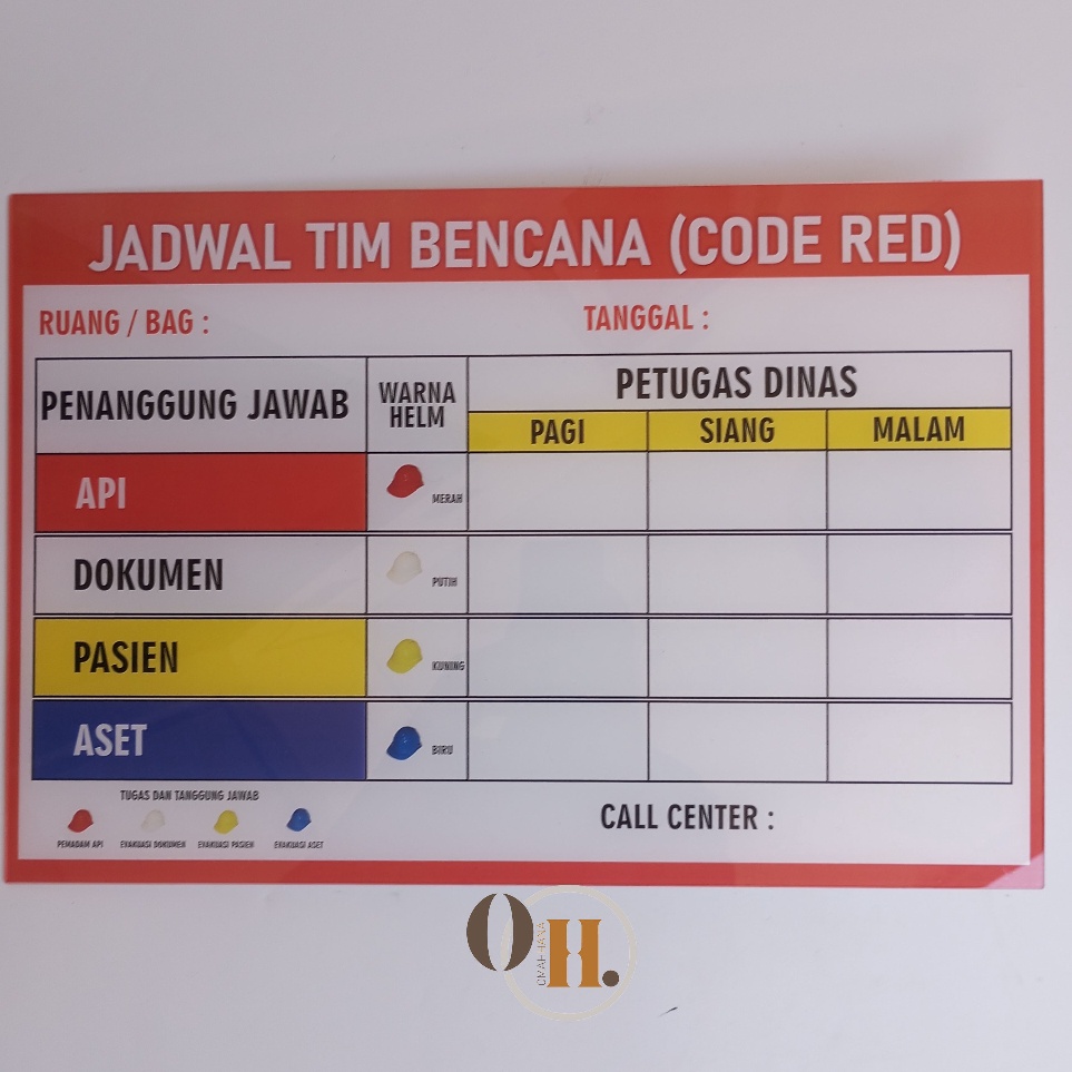 

☆Harga Termurah❀ Akrilik Code Red Jadwal Tim Bencana Eco - Papan Siaga Bencana Mini - Papan Red Code Mini W50 ✿