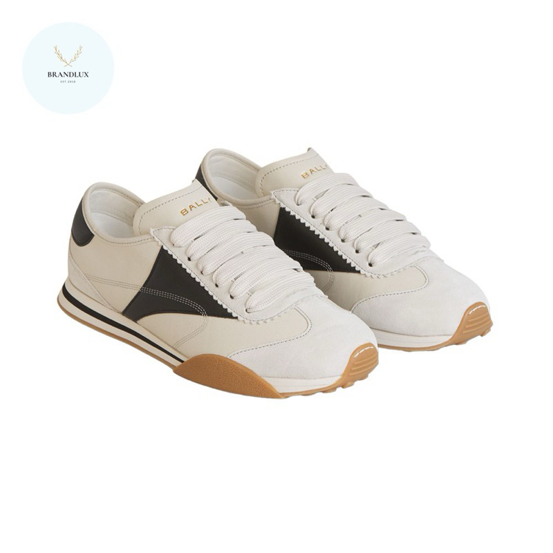 Bally Sonney Leather Low-Top Sneakers White Black