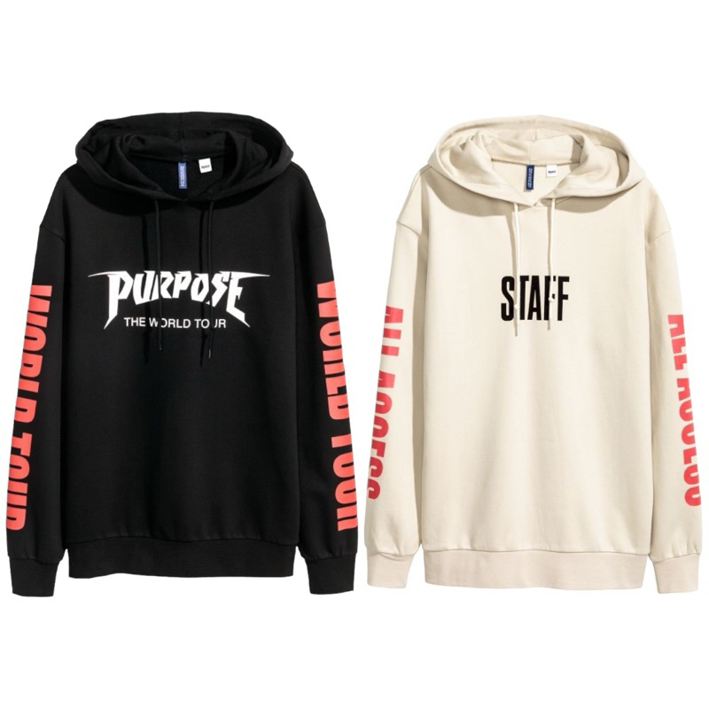 ( 12.12 ) Hoodie hm Unisex Staff Justin Bieber Sablon, Free Papperbag
