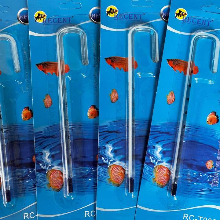 Termometer aquarium kolam akurat pengukur suhu air gantung recent