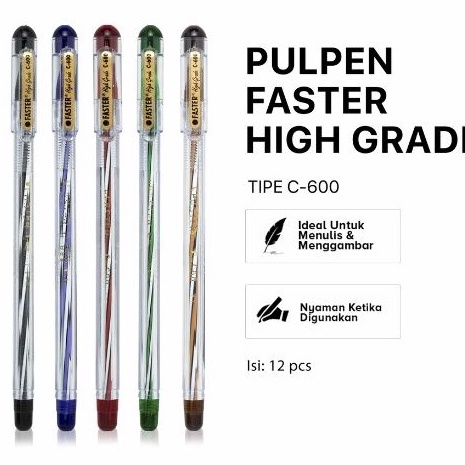 

[KODE ELVRQ] PEN FASTER C600 CABUT [LUSIN -12 PCS]
