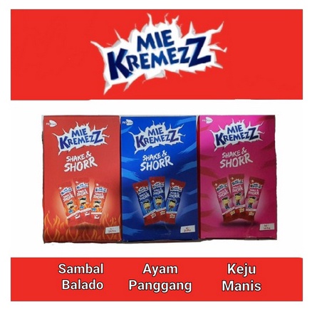 

75 Mie Kremezz Shake & Shorr (Mie Kremes / mie shor)Kemasan Box myvjz