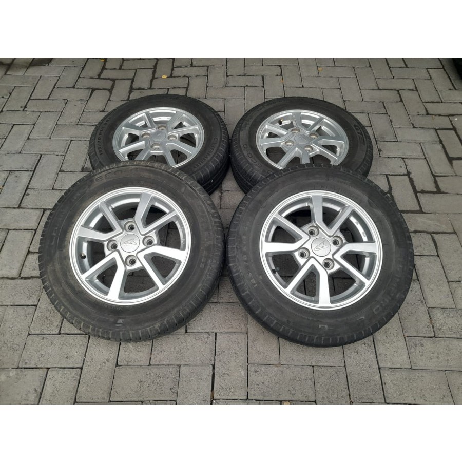 Velg Mobil Bekas Ring 14 Lubang 4 STD XENIA R14X5 4X114,3 ET45 BAN 185 70 R14
