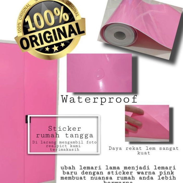 MODEL MMA035 stiker lemari/kitchen set/pintu dll Sticker dapur aesthetic pink,hijau,tosca glossy