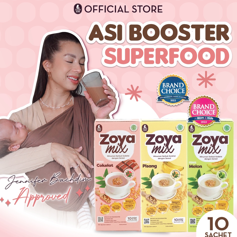 

MamaBear ZoyaMix Bundling TRIPLE Pack Mix - ASI Booster Pelancar Peningkat Produksi ASI 37
