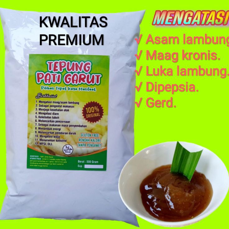 

[KODE PRODUK 7PSBM4049] Tepung Pati Garut Premium 1 Kg Tepung Garut Asli Maag Asam Lambung