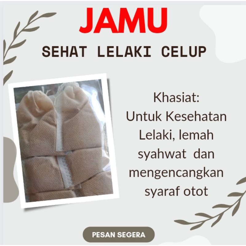 

JAMU SEHAT LELAKI, CELUP "BU KARTINI" 1 bungkus isi 6pcs