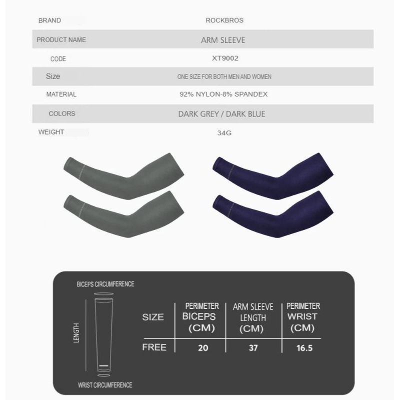 NEW ARRIVAL ROCKBROSmanset:XT9002 arm sleeve