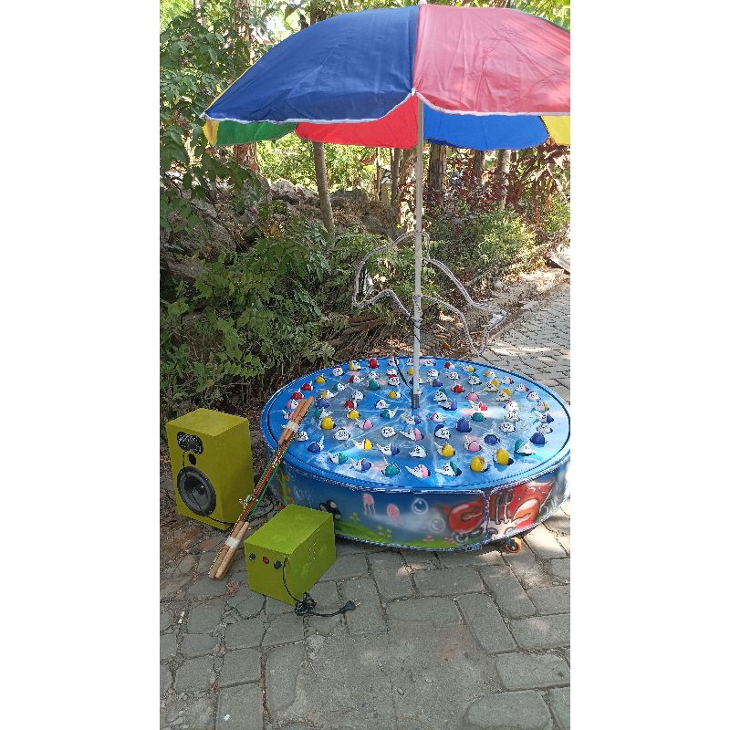 mainan anak pancingan elektrik 60 ikan