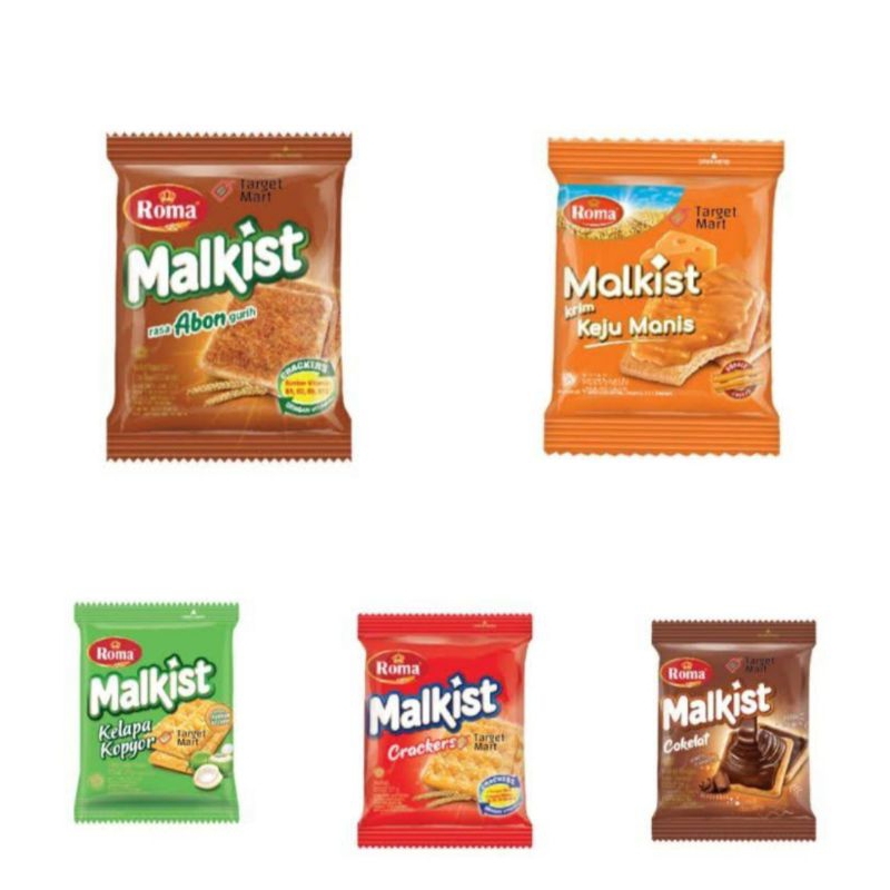 

ROMA MALKIST RASA ORIGINAL CRACKERS/COKLAT/ABON BISKUIT SACHET ISI 10