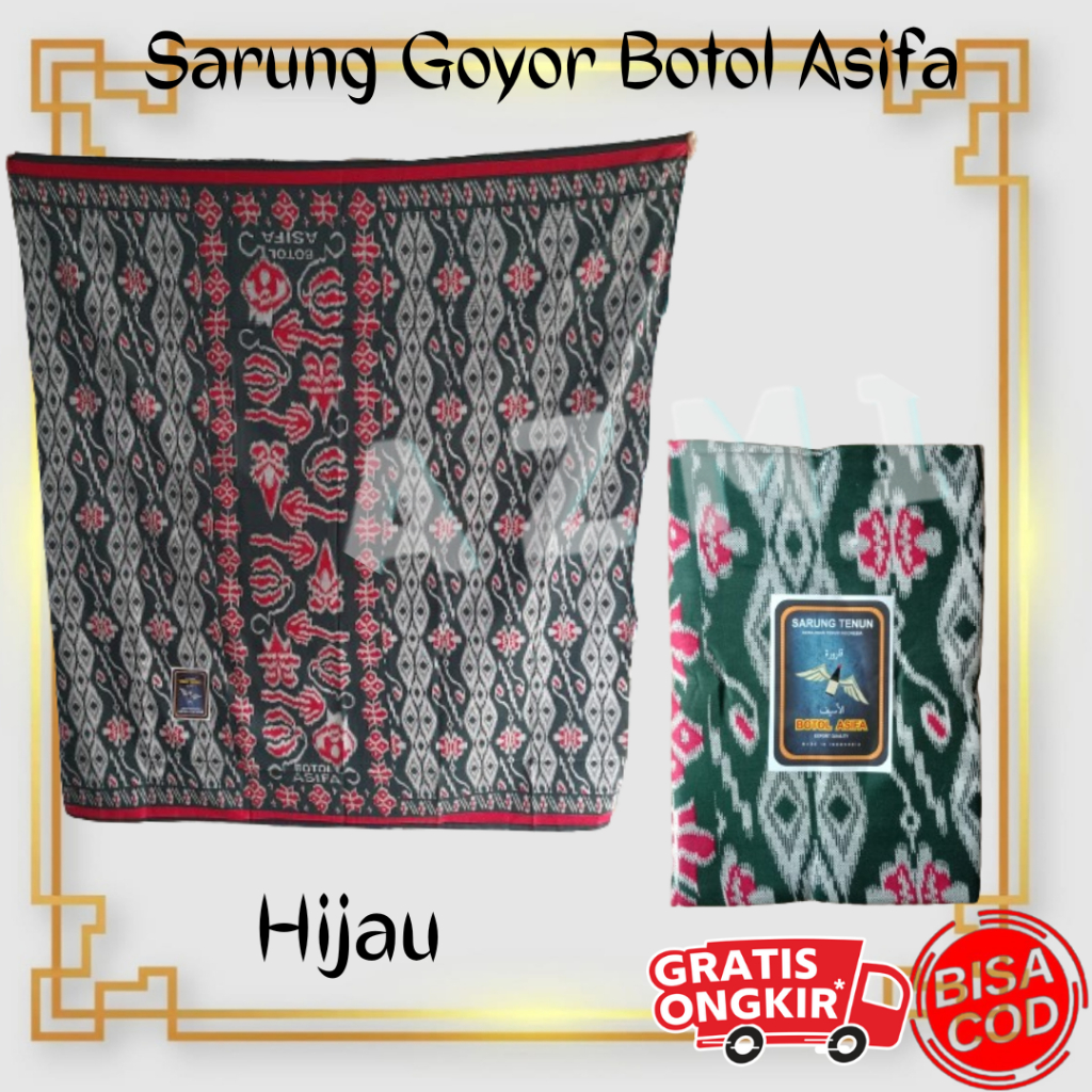 Sarung Goyor Pria Sarung Goyor Printing Super Goyor Asli Botol Asifa Hijau