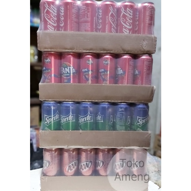 

[KODE QR6SE] Cocacola, Fanta, Sprite, AW, Cola Zero Kaleng 250 ml - 1 DUS (24 PCS)