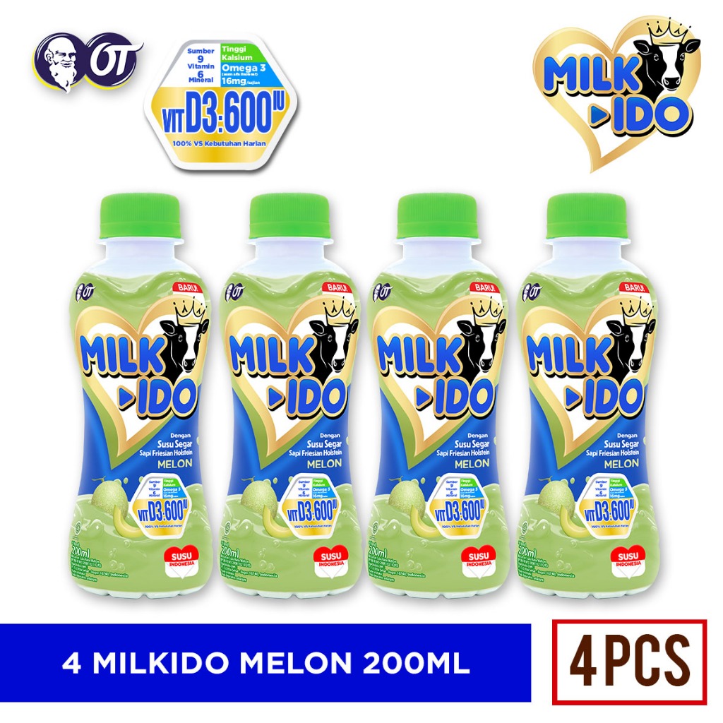 

PAKET SUSU MILKIDO MELON 200 ml - [Bundle 4 Pcs]