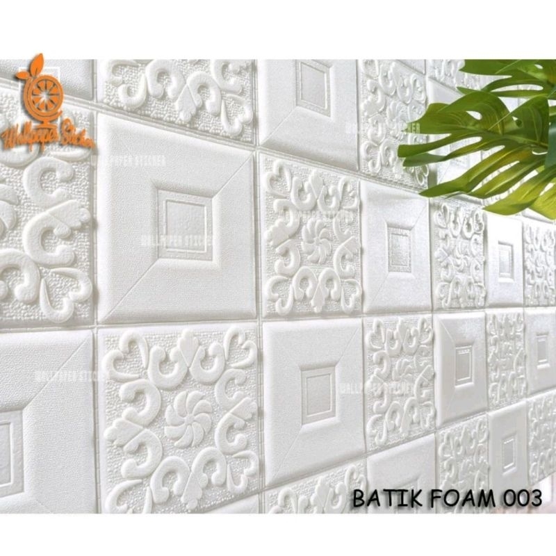 wallpaper dinding 3d foam batik 3mm