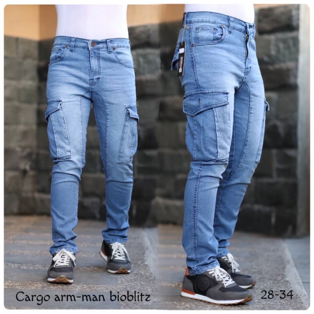 original cargo jeans celana jeans pria handmade celana cargo jeans arm man