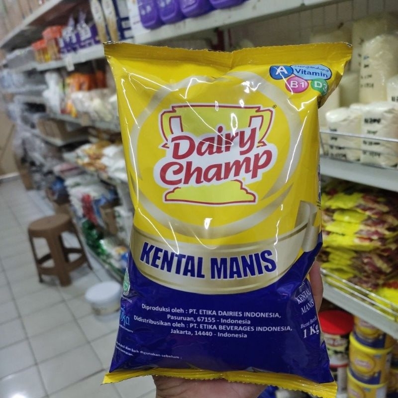 

DAIRY CHAMP 1KG POUCH/SUSU KENTAL MANIS POUCH DAIRY CHAMP