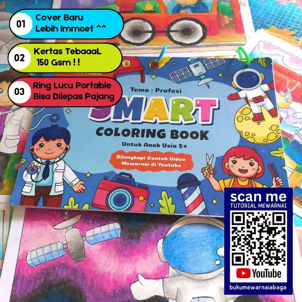 

Smart Coloring Book Profesi/ Belajar Mewarnai Gradasi