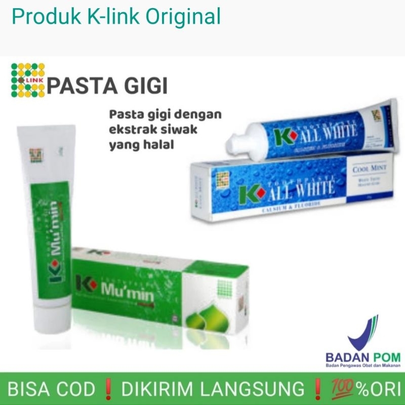 K-MU'MIN TOOTHPASTE // K-ALL WHITE TOOTHPASTE ORIGINAL K-LINK